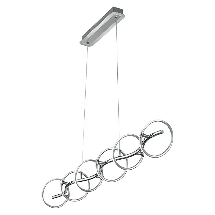 Trio Lighting Lámpara colgante LED Olympus - 25,2 W, L x An x Al: 118 x 27 x 110 cm, Blanco cálido - Vista angular
