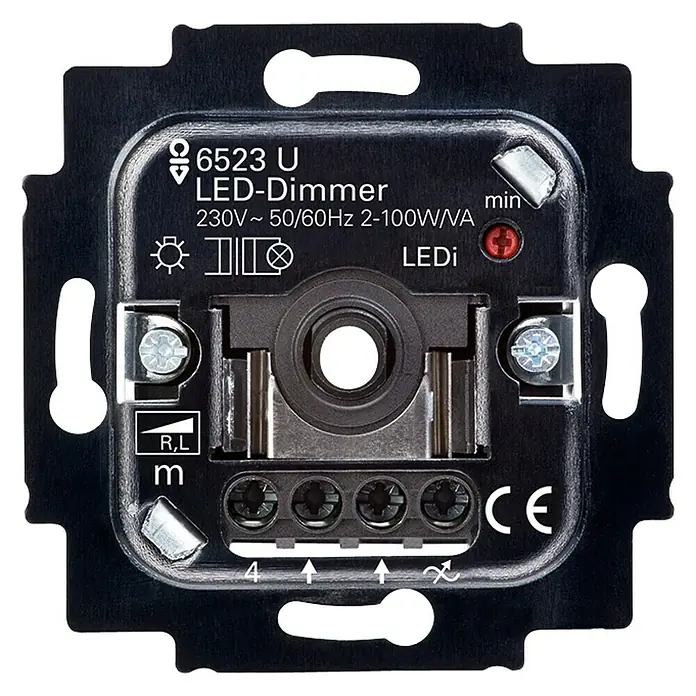 Busch-Jaeger LED-Dimmer 2 - 100W - 2 W - 100 W, Unterputz - Vorderansicht