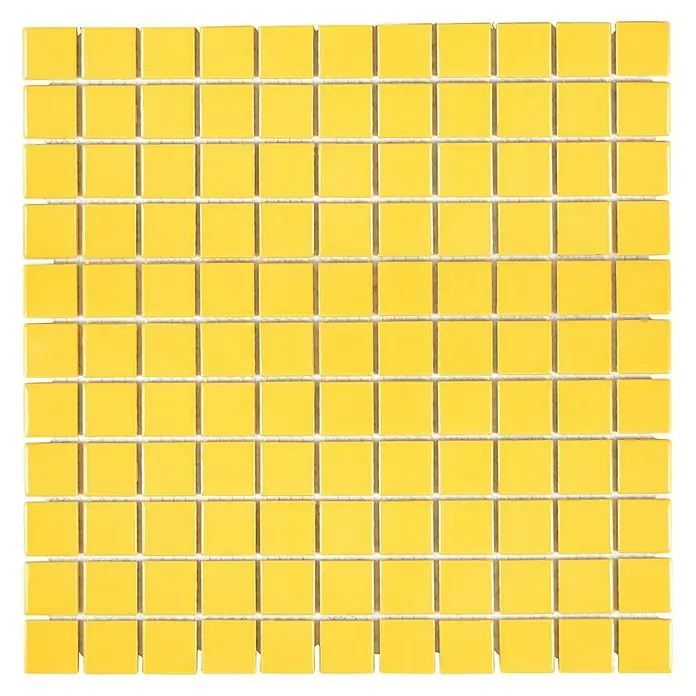Mozaïektegel vierkant Color CG B103 - 33 x 30,2 cm, Geel, Glanzend - Top-down weergave