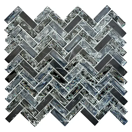 Mosaikfliese Fischgrät Crystal Mix XIC HB1528