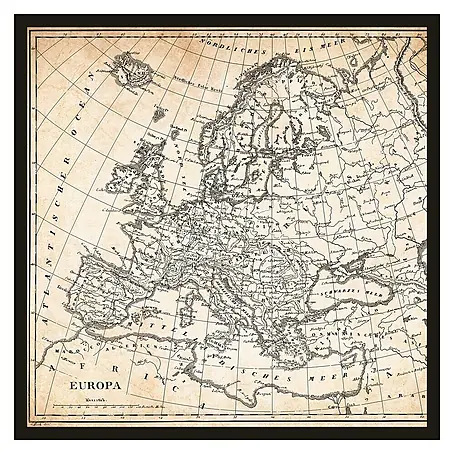Cuadro de vidrio Europa map