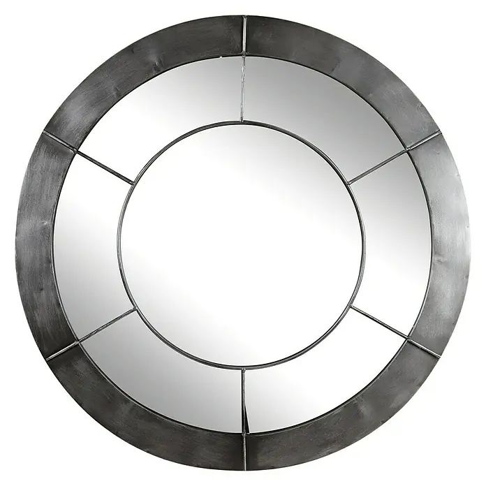 Espejo redondo Acier Diam - Diámetro: 70 cm, Gris