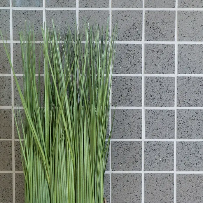 Mosaikfliese Quadrat Artifical XCM ASM43 - 30,5 x 30,5 cm, Grau, Glänzend - Detailaufnahme