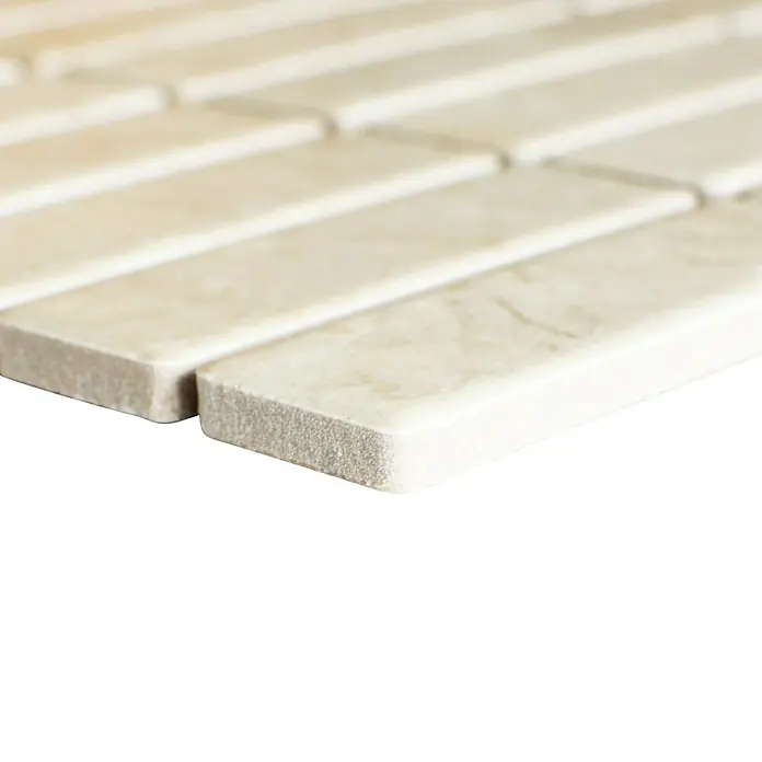 Mosaikfliese Stäbchen Uni ST SO 45 - 29,7 x 29 cm, Beige, Matt - Detailaufnahme