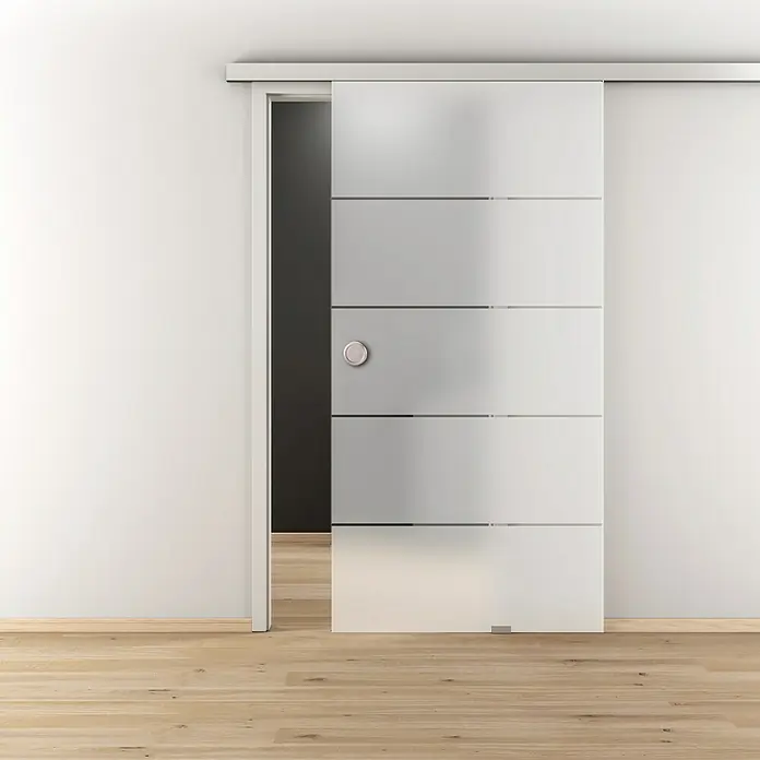 Diamond Doors Glasschiebetür Lines Positiv - 935 x 2.058 mm, Einscheibensicherheitsglas (ESG) - Stimmungsaufnahme