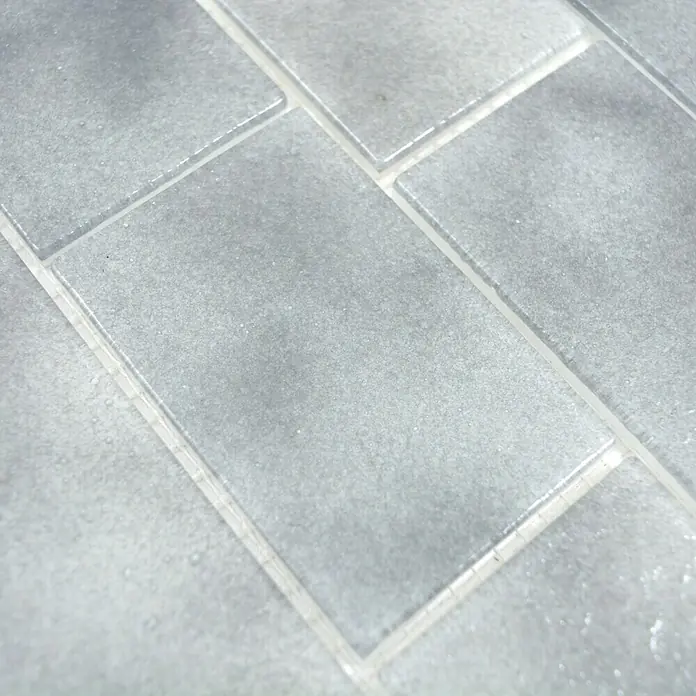 Mosaikfliese Mauerverbund LOFT 59LF - 30 x 30 cm, Grau, Glänzend - Detailaufnahme
