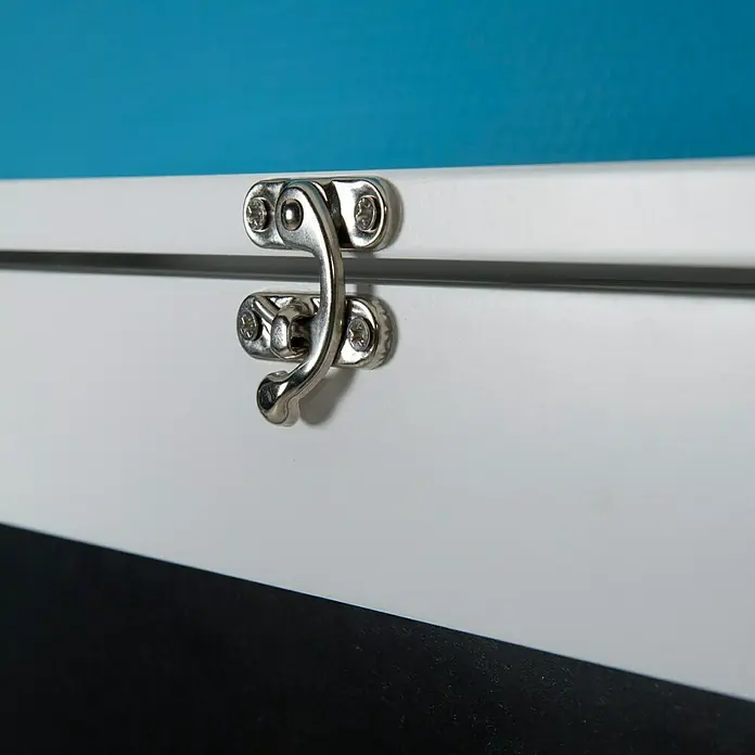 Phönix Wandschreibtisch York - L x B x H: 60 x 75,5 x 149 cm, Weiß/Schwarz - Detailaufnahme