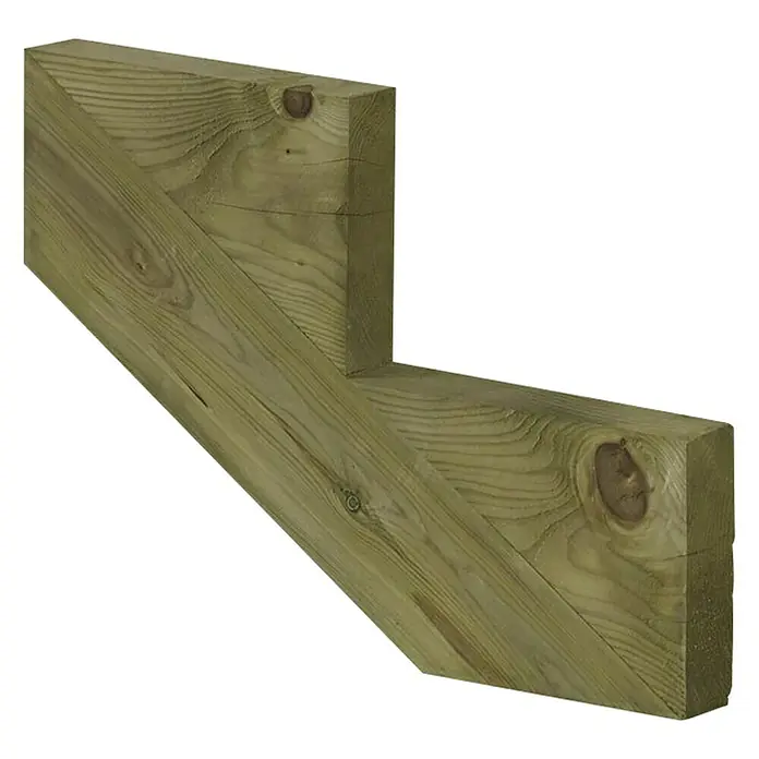 Plus Treppenwange 2-stufige - 50 x 4 x 34 cm, 2-stufig - Vorderansicht