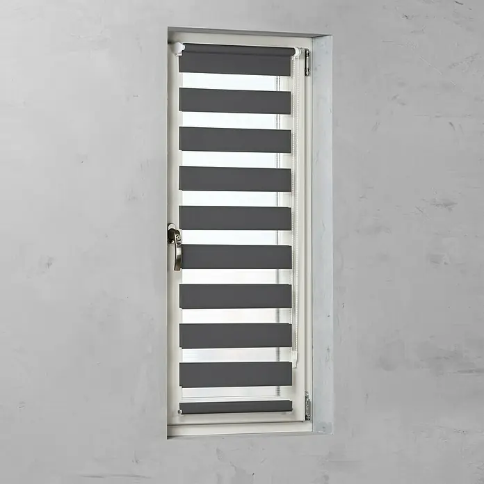 Expo Ambiente Doppelrollo Mini - B x H: 60 x 150 cm, Grau - Vorderansicht