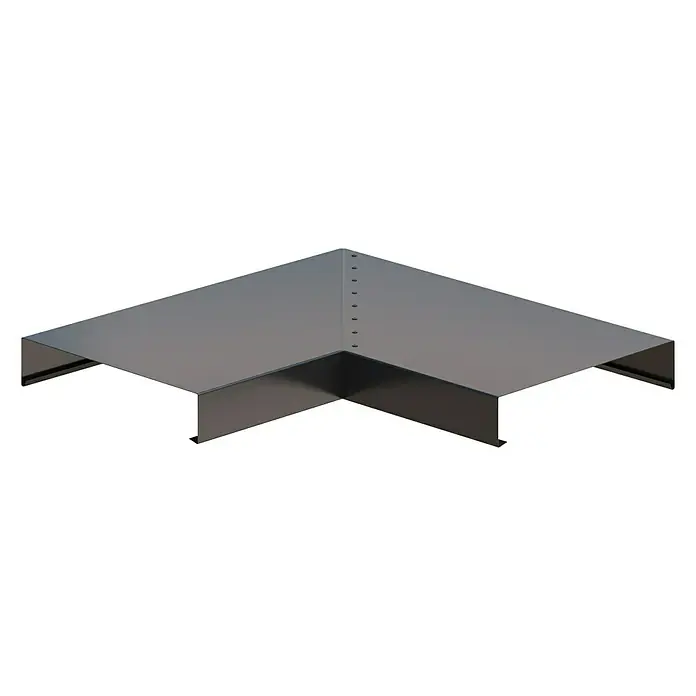Sarei Eckverbinder - Breite: 200 mm, Anthrazit, Aluminium, Winkel: 90 ° - Vorderansicht
