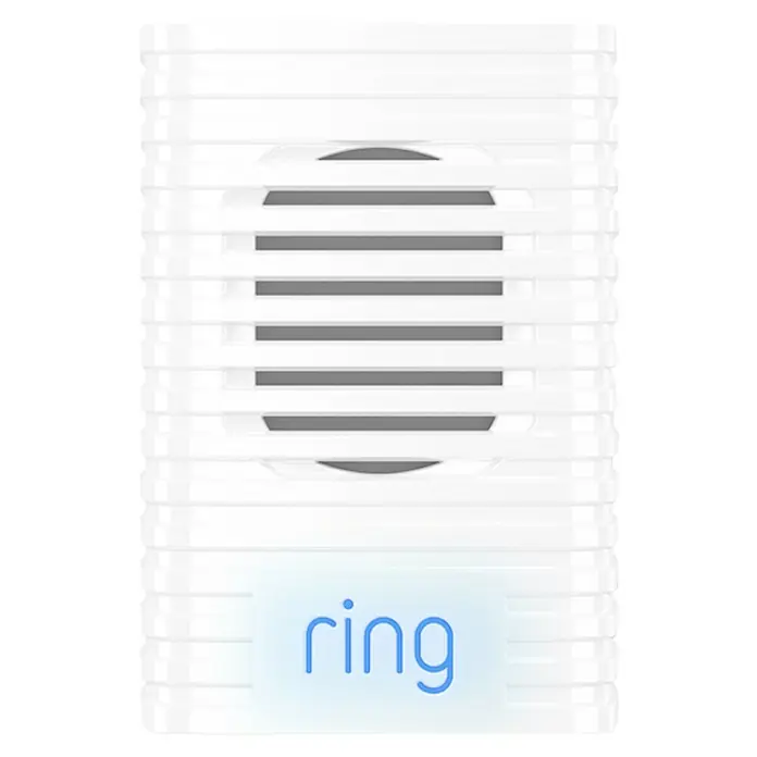 Ring Funk-Türgong Chime - Netzstecker, Datenübertragung: WLAN mit WPA2 Verschlüsselung, Einstellbarer Benachrichtigungston - Vorderansicht