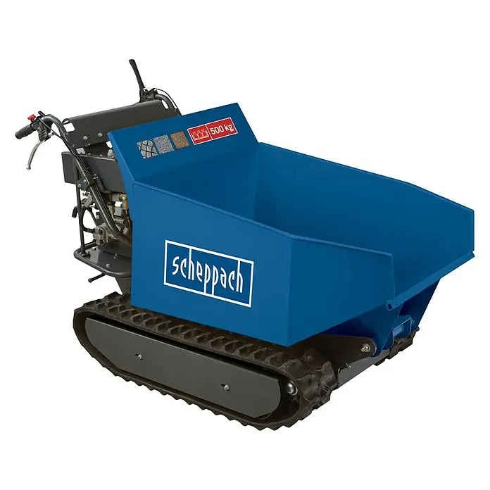 Scheppach Kettendumper DP 5000 - Hubraum: 196 cm³ - Vorderansicht