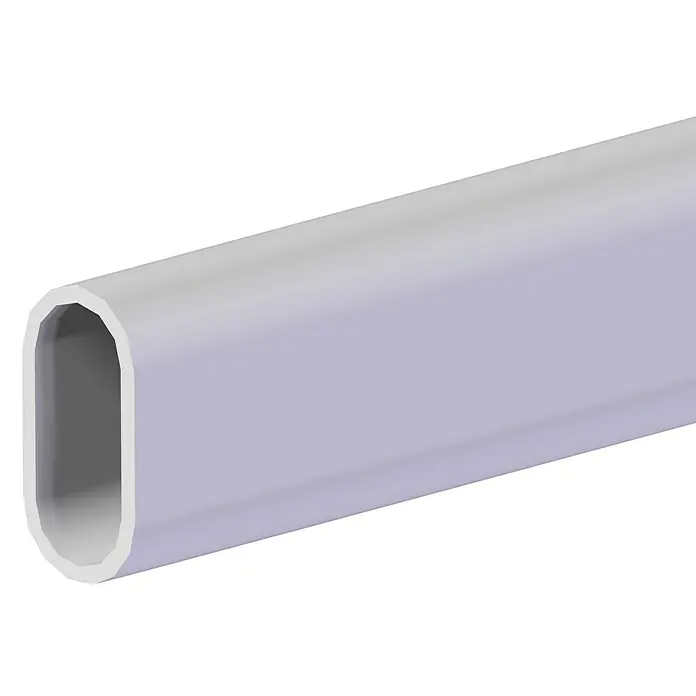 Lundbergs Kleiderstange - L x B x H: 905 x 15 x 30 mm, Weiß, Geeignet für: Kleiderschränke - Vorderansicht