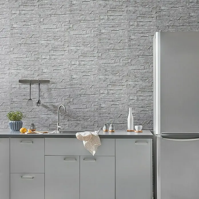 Grosfillex Panel de revestimiento Element Mineral Pietra - Gris, 260 cm x 37,5 cm x 8 mm