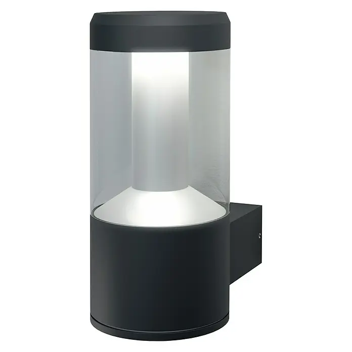 Osram Endura Style LED-Außenwandleuchte Lantern Modern - 11,5 W, 17,6 x 11 x 24 cm, Dunkelgrau, IP44 - Ansicht von oben