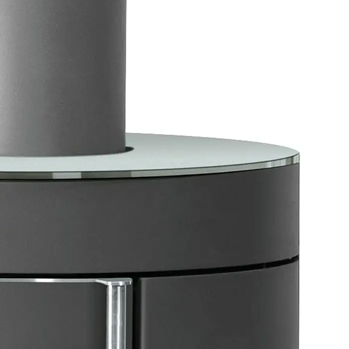 Justus Kaminofen Mino 2.0 - 5,5 kW, Raumheizvermögen: 88 m³, Material Abdeckung: Glas, Schwarz - Detailaufnahme