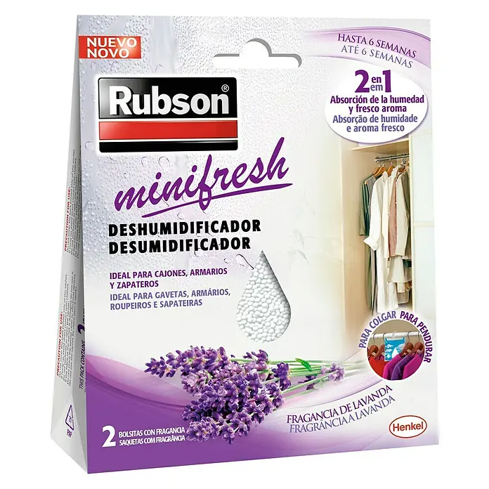 Rubson Deshumidificador Minifresh - Lavanda, 2 ud., 50 g