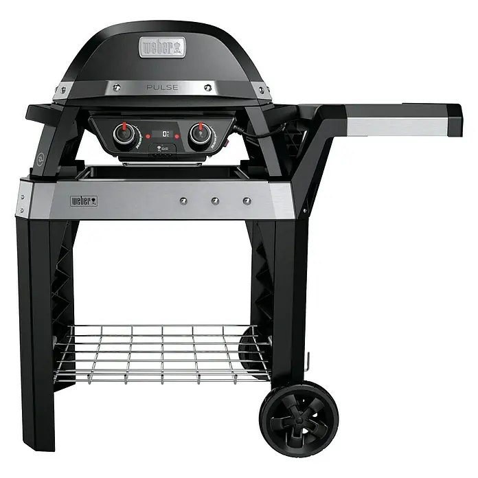 Weber Barbacoa eléctrica Pulse 2000 con carro - 2,2 kW, Superficie parrilla: 49 x 39 cm
