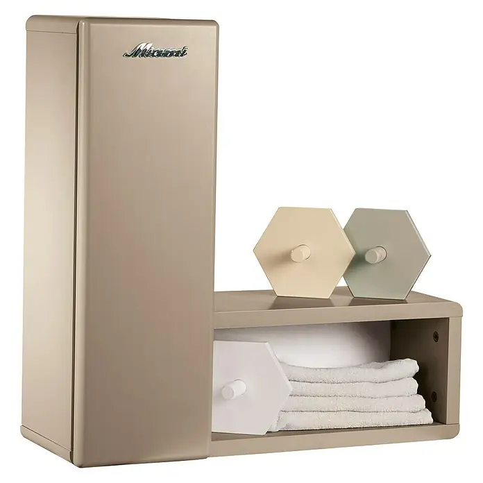 Phönix Miami Wandregal - L x B x H: 21,9 x 60 x 60 cm, Taupe - Linke Seitenansicht