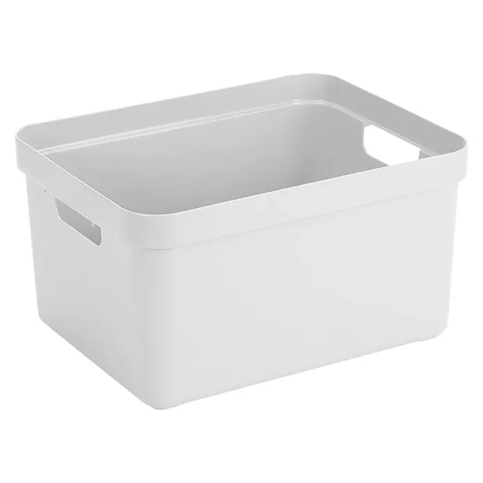 Sunware Aufbewahrungsbox Sigma Home - L x B x H: 45,3 x 35,4 x 24,3 cm, Kunststoff, Weiß - Linke Seitenansicht