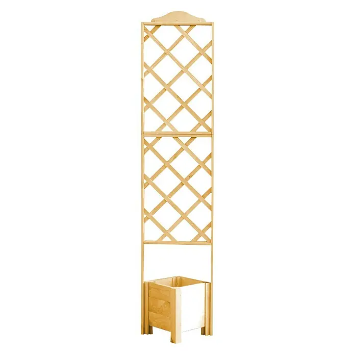 Promadino Pflanzkasten Botanica - Außenmaß (L x B x H): 47 x 45 x 210 cm, Holz, Braun - Vorderansicht