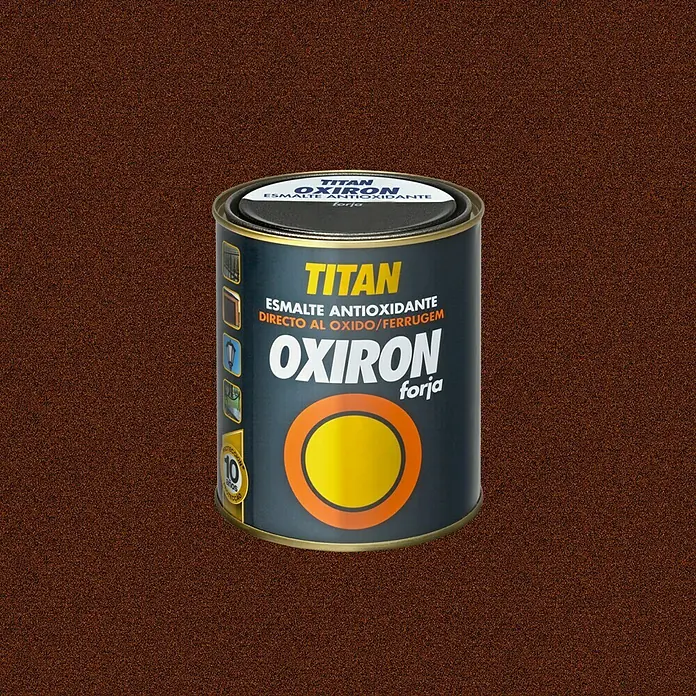 Oxiron Esmalte para metal - Marrón oxidado, 4 l, Efecto forja