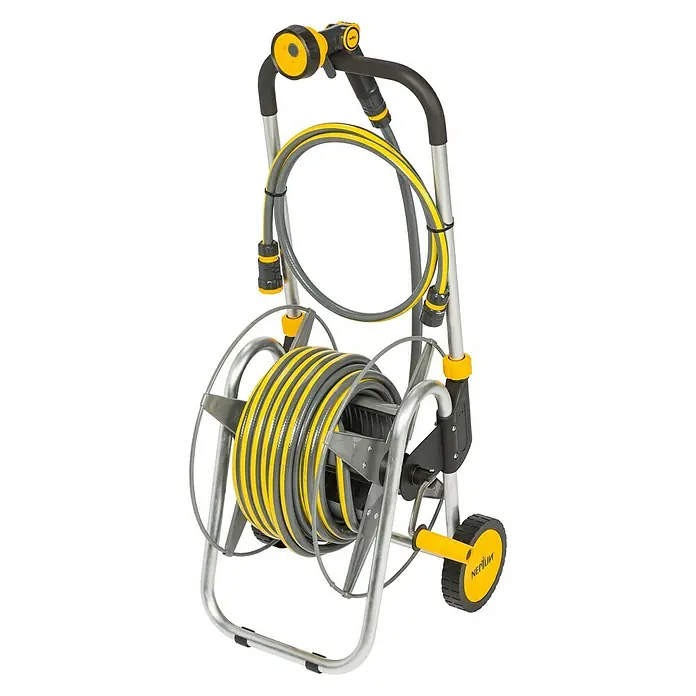 Neptun Premium Set kolica s crijevom i prskalicom Explorer - Metal, Dužina crijeva: 30 m