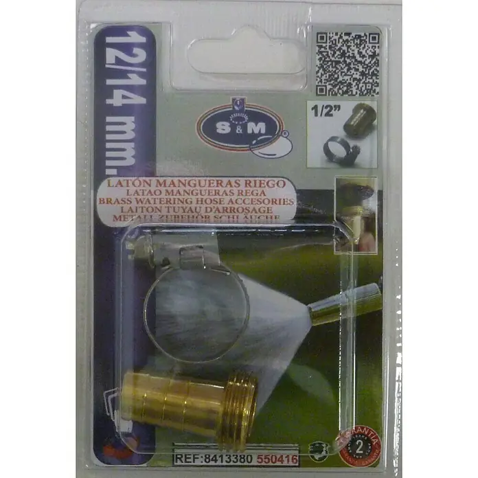 Adaptador para manguera Macho - ½″-mangueras Ø 12/14 mm