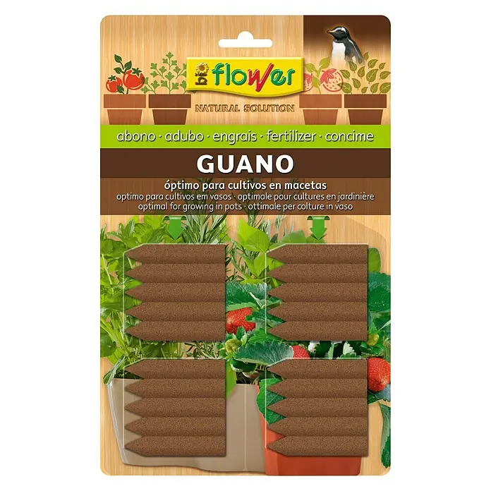 Flower Abono Clavos Guano - 20 ud.