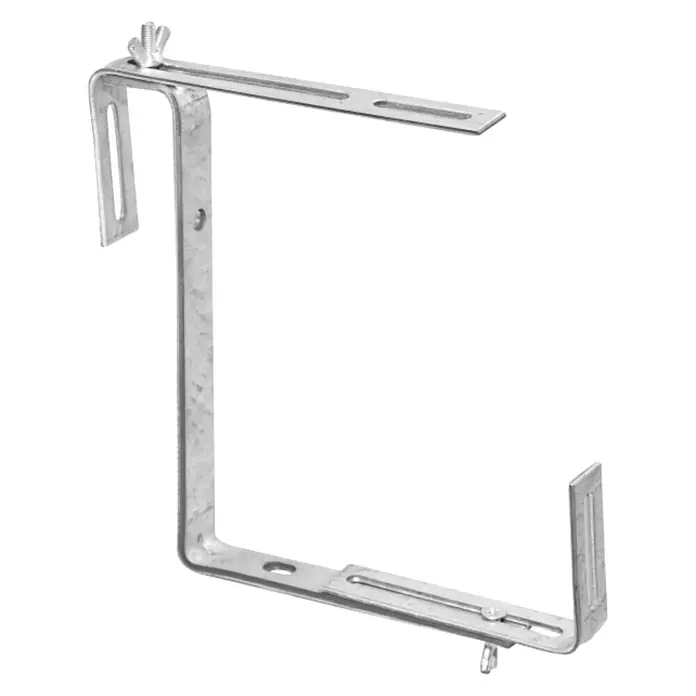Windhager Blumenkastenhalter - Silbergrau, 1-fach verstellbar, 2 Stk.