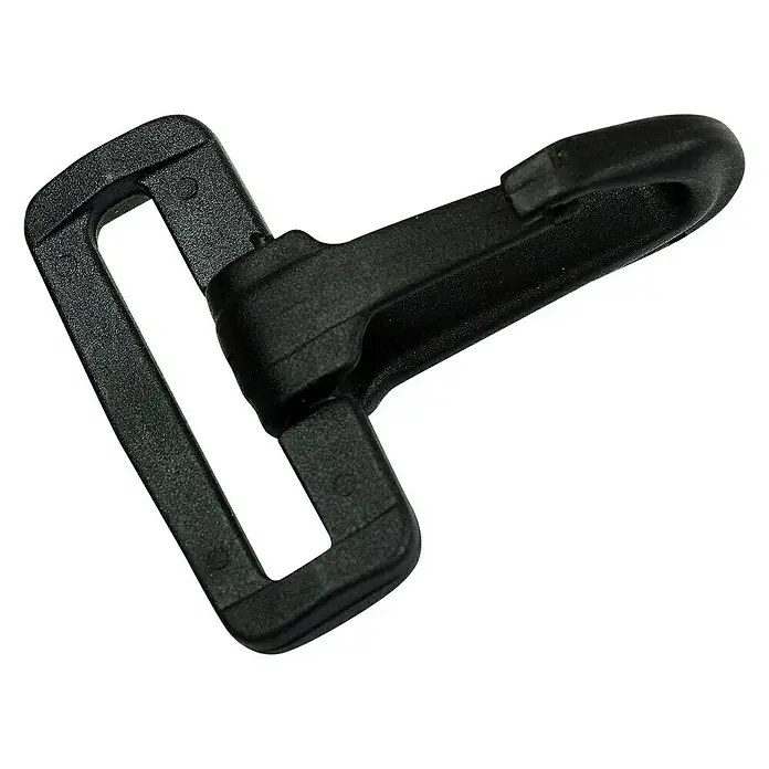 Stabilit Karabinerhaken - Für Seildurchmesser: 40 mm, Schwarz, 2 Stk., Mit Haken und Öse - Vorderansicht