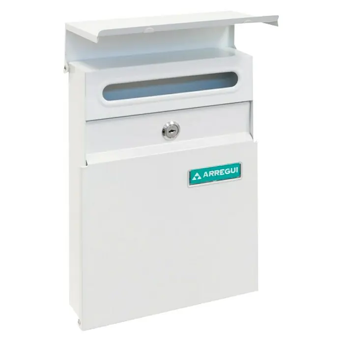 Arregui Line Buzón de correo E-6801 - Acero, L x An x Al: 23 x 6,5 x 30,5 cm, Blanco