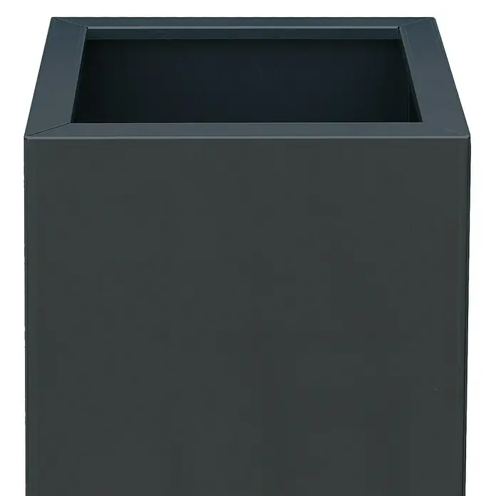 Palatino Exlusive Line Pflanzkübel eckig Nora - 50 x 50 x 50 cm, Stahl, Anthrazit - Vorderansicht