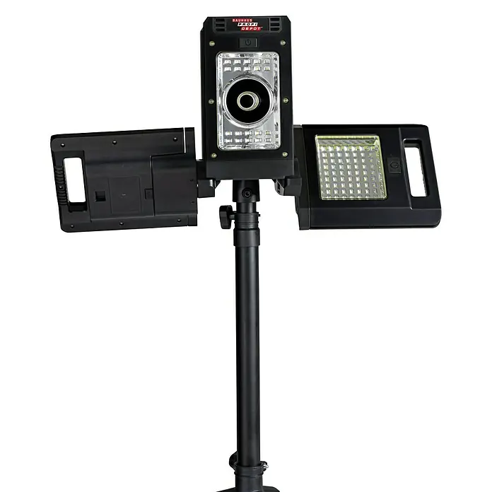 Profi Depot LED reflektor - Crne boje, Sa stativom, 50 W, IP54 - Pogled sprijeda
