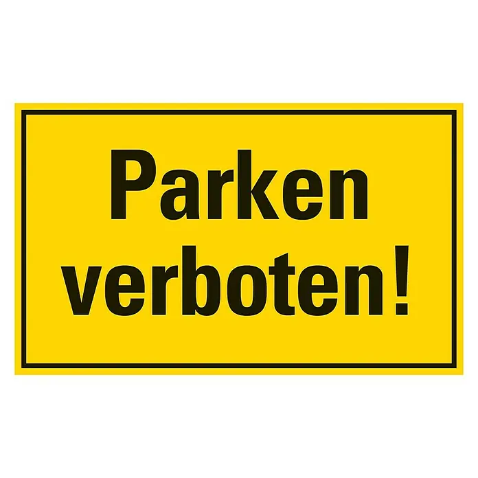 Pickup Verbotsschild - L x B: 33 x 20 cm, Parken verboten - Draufsicht