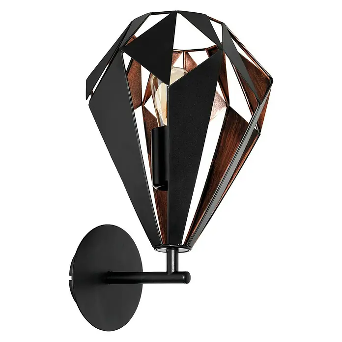Eglo Carlton 1 Aplique de pared - 60 W, L x An x Al: 20,5 x 22 x 33 cm, E27