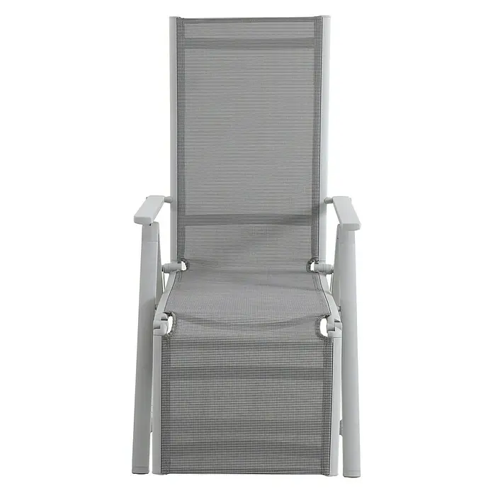Sunfun Hannah Garten-Positionssessel - Breite: 61 cm, Textilen, Hellgrau