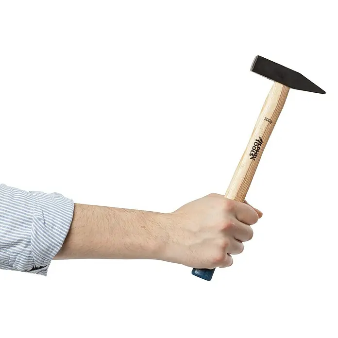 Alpha Tools Martillo de cerrajero - 300 g, Madera de fresno