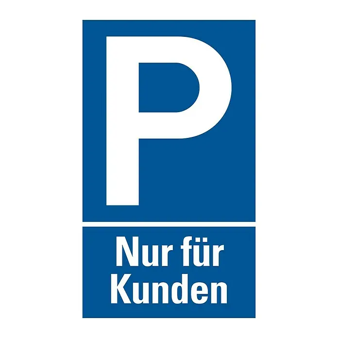 Pickup Gebotsschild - Kundenparkplatz, L x B: 33 x 20 cm, Selbstklebend