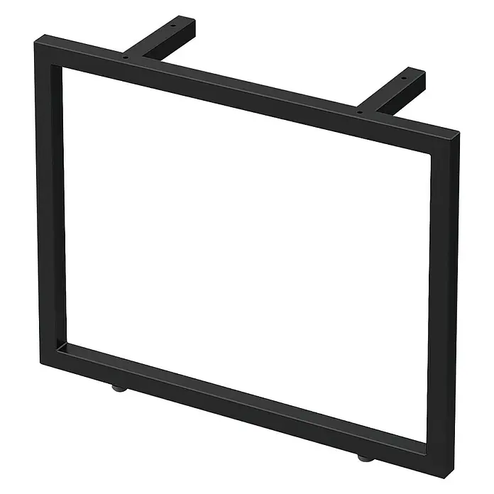 Baden Haus Qubo Sockelfuß-Set - 40 x 12 x 34 cm, Metall, Schwarz