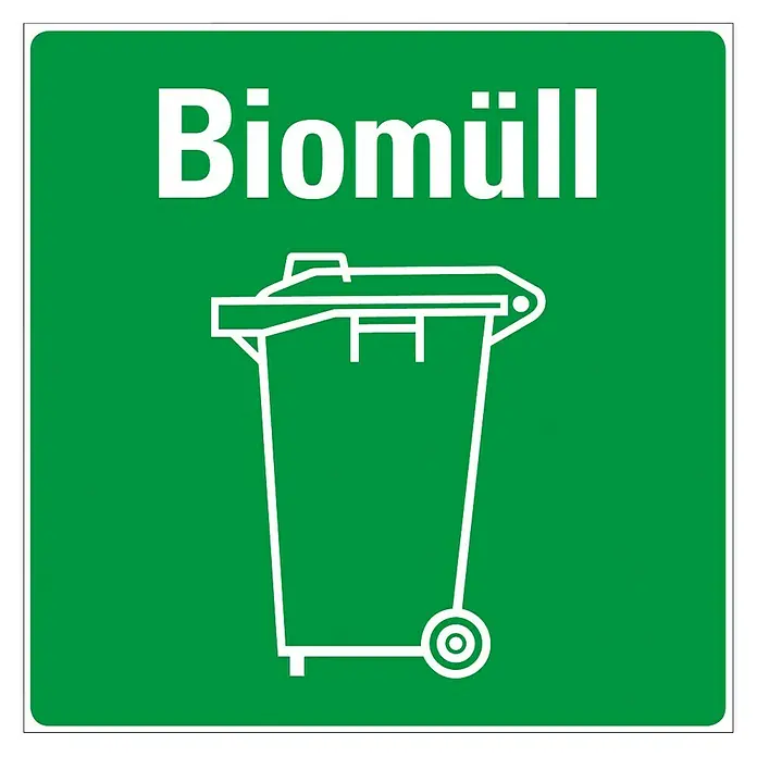 Pickup Aufkleber - L x B: 140 x 140 mm, Biomüll
