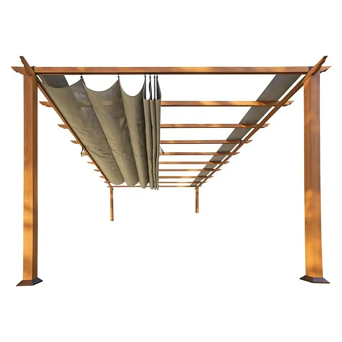 Paragon Outdoor Raffpavillon Florenz - 350 x 505 cm, Braun - Ansicht von unten