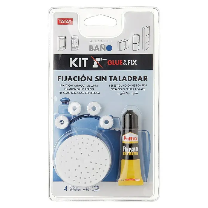 Tatay Kit de fijación Glue & Fix - 5 piezas