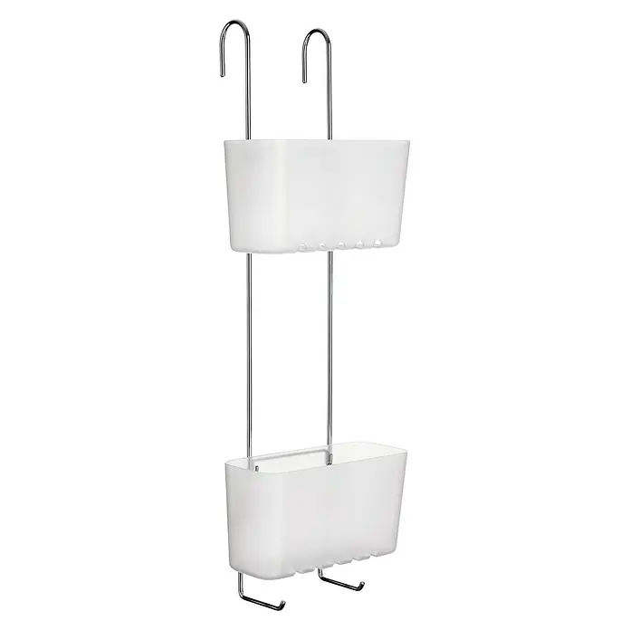 Tatay Standard Cesta de baño doble - 13 x 20 x 59 cm, Transparente