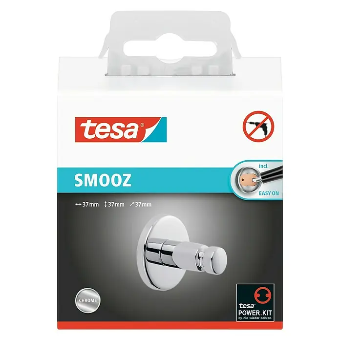 Tesa Hukk Handtuchhaken Smooz - Chrom, Glänzend