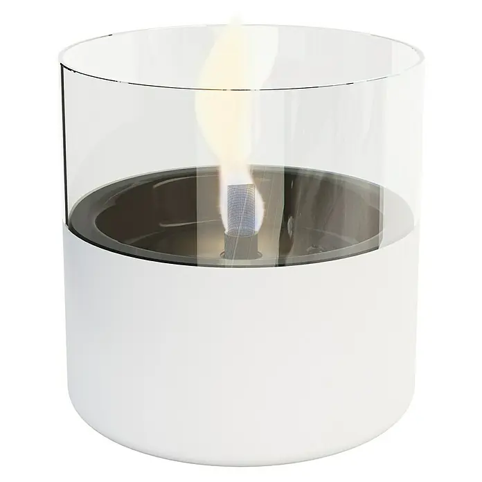 Tenderflame Tischfeuer Lilly - Ø x H: 100 x 170 mm, Füllmenge: 0,25 l, Weiß