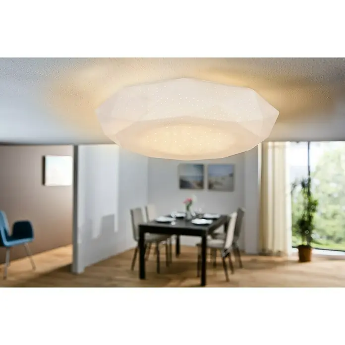 Lavida LED-Deckenleuchte rund Casoli - 18 W, Ø x H: 350 mm x 9 cm, Weiß