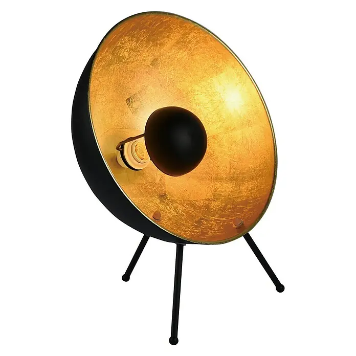 Tween Light Okrugla stolna svjetiljka Molara - 60 W, Ø x V: 400 mm x 48 cm, Zlatna, Crne boje, E27