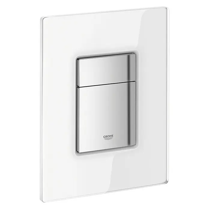 Grohe Betätigungsplatte Skate Cosmopolitan - Moonwhite/Chrom, 2-Mengen-Spülung - Vorderansicht