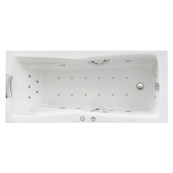 Ottofond Whirlpool Santos - 190 x 90 cm, Sanitäracryl, Weiß - Ansicht von oben